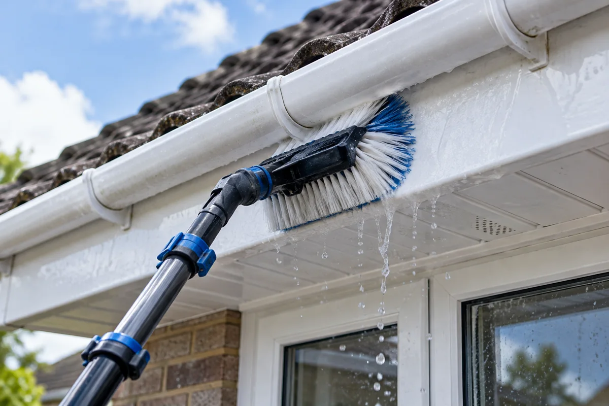 Illustrative gutter, fascia & soffit cleaning service image