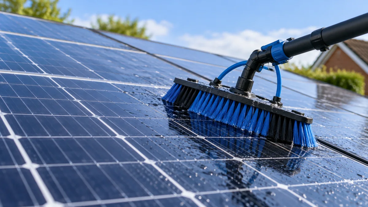 Illustrative solar panel cleaning service image